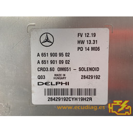 ECU MOTOR DELPHI CRD3.60 28429192 MERCEDES A6519009502 A6519010902