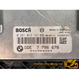 ECU MOTOR BOSCH EDC16C35-2.22 0281012191 BMW E60 535D 3.0D 7796678 13617796678