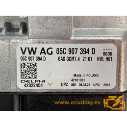 ECU MOTOR DELPHI GAS GCM7.4 42022454 VAG 05C907394D