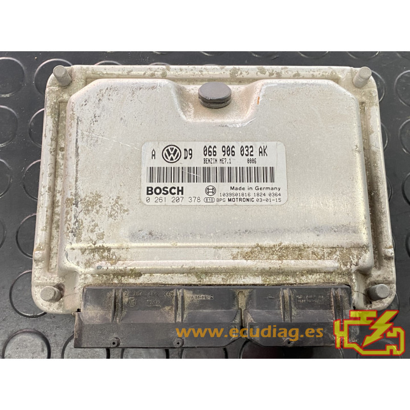 ENGINE ECU BOSCH ME7.1 0261207378 VOLKSWAGEN GOLF IV (1J) 2.3i 170CV 066906032AK - WITH DISABLED IMMOBILIZER (IMMO OFF)