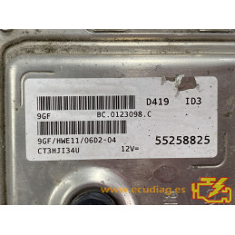 ECU MOTOR MAGNETI MARELLI 9GF BC.0123098.C FIAT 500X 1.6 JTD 55258825