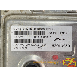 ECU MAGNETI MARELLI 9GF.T6 BC.0116757.G FIAT 500 II 1.2i 69CV 52013980 / CON INMOVILIZADOR ANULADO (IMMO OFF)