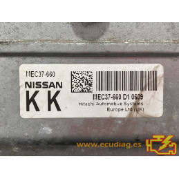 ECU MOTOR HITACHI NISSAN NOTE I (E11) 1.4i 65KW 90CV MEC37-660 D1 0609 KK