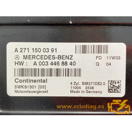 ECU MOTOR CONTINENTAL SIM271DE2.0 5WK91301 MERCEDES A2711500391