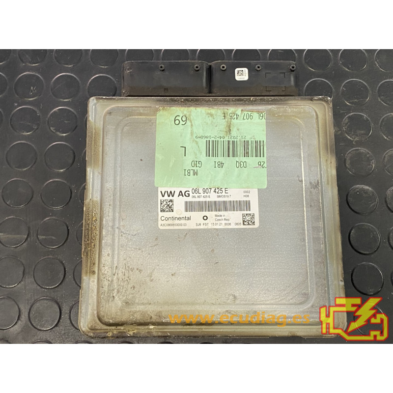 ENGINE ECU CONTINENTAL SIMOS19.7 A3C086885000003 VAG 06L907425EBOSCH MG1CS001 0261S16269 AUDI 2.0 TFSI 06L907425E