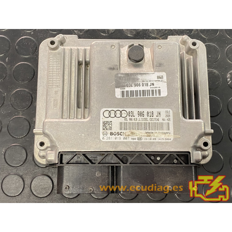 ECU MOTOR BOSCH EDC17C46-2.22 0281019007 VAG 03L906018JL 03L906018JN