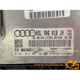 ECU MOTOR BOSCH EDC17C46-2.22 0281019007 VAG 03L906018JL 03L906018JN