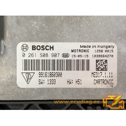 ECU MOTOR BOSCH MED17.1.11 0261S08907 PORSCHE 99161860300