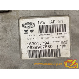 ECU MAGNETI MARELLI IAW 1AP.81 16301.794 PEUGEOT 206 1.4i 9639907880