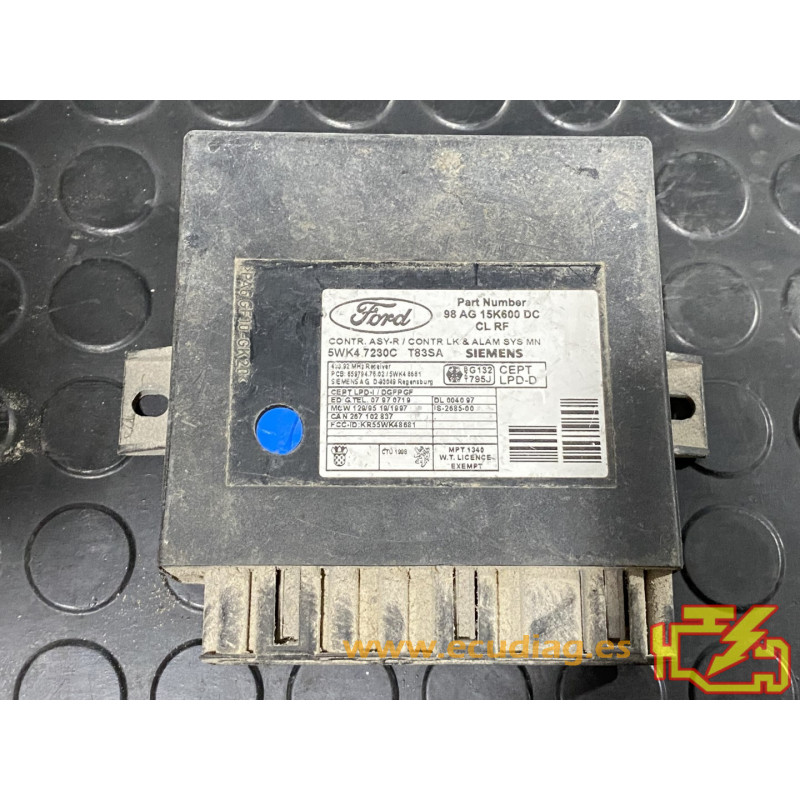 CONFORT BODY ECU SIEMENS 5WK47230C FORD 98AG-15K600-DC CONFORT BODY ECU SIEMENS 5WK47230C FORD 98AG-15K600-DC