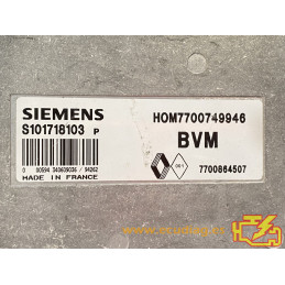 ECU MOTOR SIEMENS FENIX 3 S101718103P RENAULT 19 1.4i 46KW 58CV 7700864507 HOM7700749946 / CON INMOVILIZADOR ANULADO (IMMO OFF)