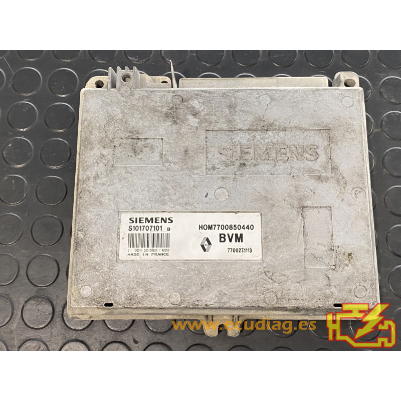 ENGINE ECU SIEMENS FENIX 3 S101707101B RENAULT 19 1.7i 54KW 73CV 7700271113 HOM7700850440 / WITH DISABLED IMMOBILIZER (IMMO OFF)