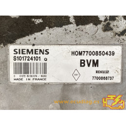 ECU MOTOR SIEMENS FENIX 3 S101724101Q RENAULT SAFRANE 2.2i 101KW 137CV 7700868737 HOM7700850439 / CON INMOVILIZADOR ANULADO