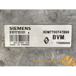 ENGINE ECU SIEMENS FENIX 3 S101710101E RENAULT 21 2.0i 86KW 116HP 7700858450 HOM7700747899 / WITH DISABLED IMMOBILIZER