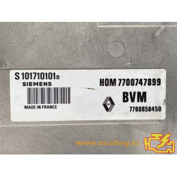 ECU MOTOR SIEMENS FENIX 3 S101710101D RENAULT 21 2.0i 86KW 116CV 7700858450 HOM7700747899 / CON INMOVILIZADOR ANULADO