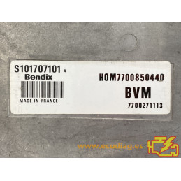 ECU MOTOR SIEMENS FENIX 3 S101707101A RENAULT 19 1.7i 54KW 73CV 7700271113 HOM7700850440 / CON INMOVILIZADOR ANULADO (IMMO OFF)