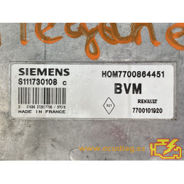 ECU MOTOR SIEMENS FENIX 3 S111730108C RENAULT MEGANE I 1.4i 55KW 75CV 7700101920 HOM7700864451 / CON INMOVILIZADOR ANULADO