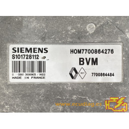 ECU MOTOR SIEMENS FENIX 3 S101728112P RENAULT 19 I 1.8i 66KW 90CV 7700864484 HOM7700864276 / CON INMOVILIZADOR ANULADO