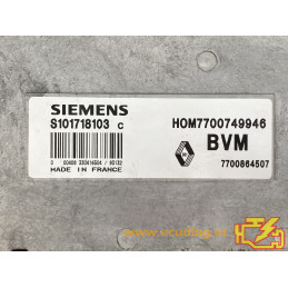 ENGINE ECU SIEMENS FENIX 3 S101718103C RENAULT 19 1.4i 43KW 58HP 7700864507 HOM7700749946 / WITH DISABLED IMMOBILIZER (IMMO OFF)