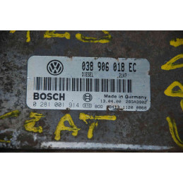 ECU MOTOR BOSCH EDC15V-5.29 0281001914 SEAT IBIZA II / CORDOBA I (6K) 1.9 TDI 66KW 90CV 038906018EC - CON INMOVILIZADOR ANULADO