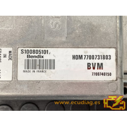 ECU MOTOR SIEMENS FENIX 3 S100805101J RENAULT 21 2.0i 86KW 116CV 7700740150 HOM7700731803