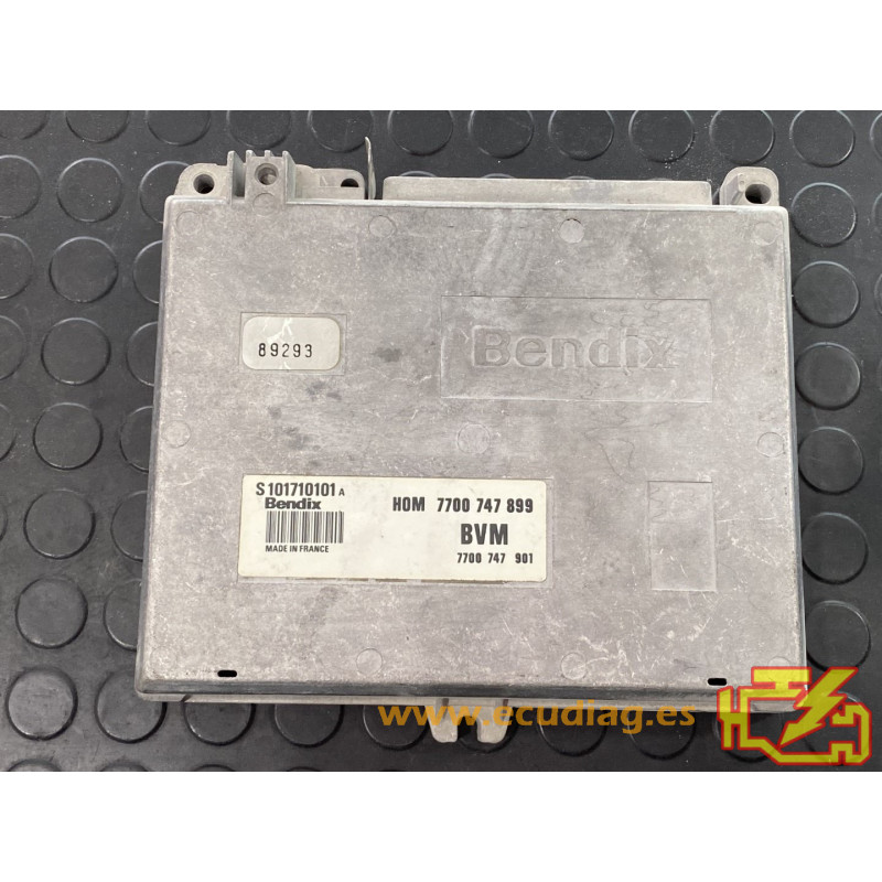 ENGINE ECU SIEMENS FENIX 3 S101710101A RENAULT 21 2.0i 86KW 116HP 7700747901 HOM7700747899 / WITH DISABLED IMMOBILIZER