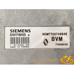 ECU MOTOR SIEMENS FENIX 3 S101718103B RENAULT 19 1.4i 46KW 58CV 7700862148 HOM7700749946 / CON INMOVILIZADOR ANULADO (IMMO OFF)