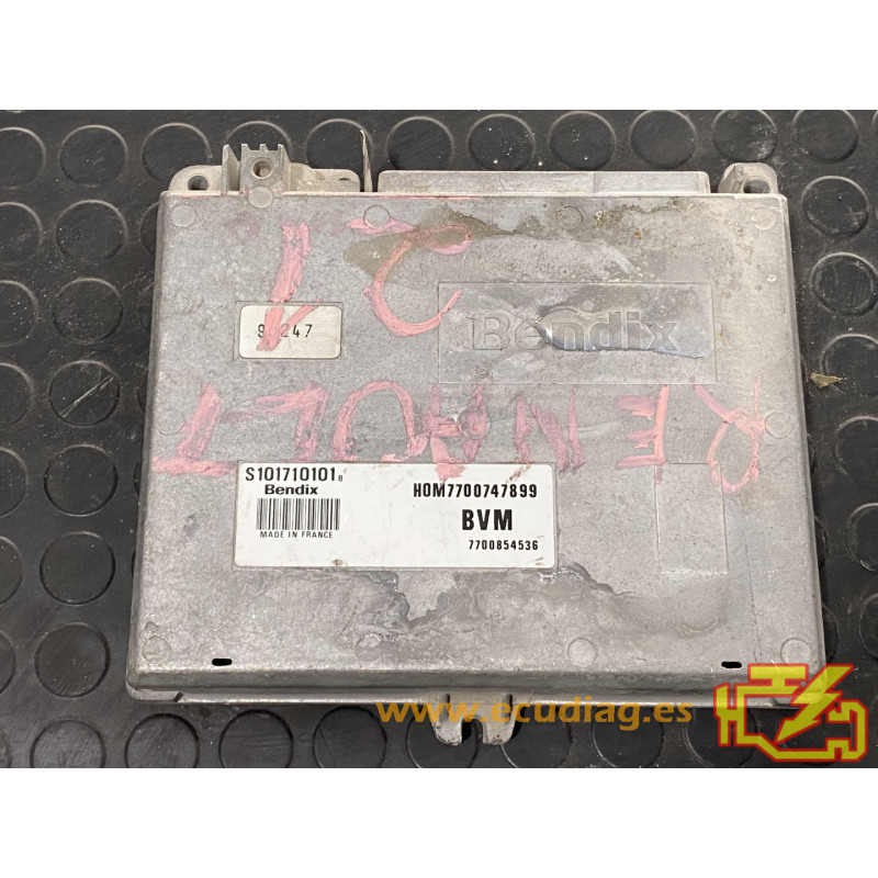 ENGINE ECU SIEMENS FENIX 3 S101710101B RENAULT 21 2.0i 86KW 116HP 7700854536 HOM7700747899 / WITH DISABLED IMMOBILIZER