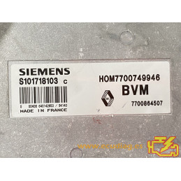 ECU MOTOR SIEMENS FENIX 3 S101718103C RENAULT 19 1.4i 46KW 58CV 7700864507 HOM7700749946 / CON INMOVILIZADOR ANULADO (IMMO OFF)