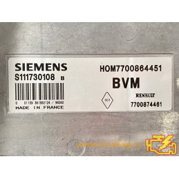 ECU MOTOR SIEMENS FENIX 3 S111730108B RENAULT MEGANE I 1.4i 55KW 75CV 77008784461 HOM7700864451 / CON INMOVILIZADOR ANULADO