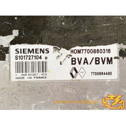 ECU MOTOR SIEMENS FENIX 3 S101727104B RENAULT LAGUNA 2.0i 83KW 113CV 7700864485 HOM7700860316 / CON INMOVILIZADOR ANULADO