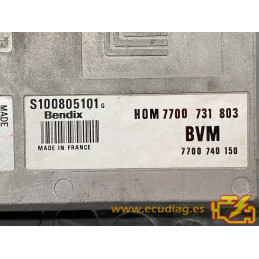 ECU MOTOR SIEMENS FENIX 3 S100805101G RENAULT 21 2.0i 86KW 116CV 7700740150 HOM7700731803