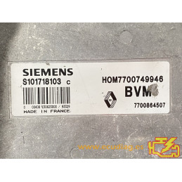 ECU MOTOR SIEMENS FENIX 3 S101718103C RENAULT 19 1.4i 46KW 58CV 7700864507 HOM7700749946 / CON INMOVILIZADOR ANULADO (IMMO OFF)