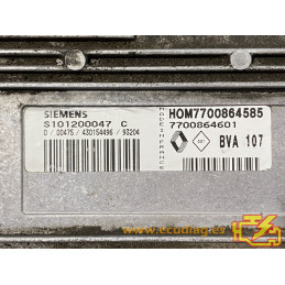 ECU MOTOR SIEMENS S101200047C RENAULT CLIO I 1.4i 55KW 75CV 7700864601 HOM7700864585