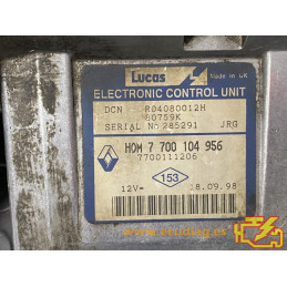 ECU MOTOR LUCAS DCN R04080012H 80759K RENAULT KANGOO I 1.9 D 48KW 65CV L4 8V 7700111206 HOM7700104956