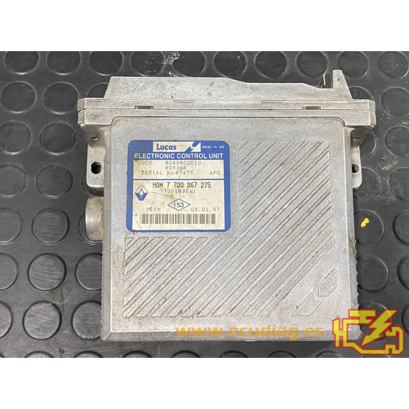 ECU MOTOR LUCAS DCN R04080001G 80536K RENAULT MEGANE I 1.9 DTI 68KW 92CV 7700103511 HOM700867275