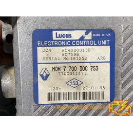 ECU MOTOR LUCAS DCN R04080013B 80758B RENAULT TRAFIC I 1.9 D 44KW 60CV 7700311471 HOM7700300753