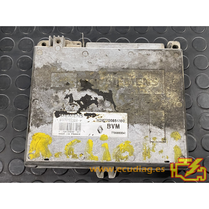 ENGINE ECU SIEMENS FENIX 3 S101729102F RENAULT CLIO II 1.2i 44KW 60HP 7700863541 HOM7700854160 - WITH DISABLED IMMOBILIZER ENGINE ECU SIEMENS FENIX 3 S101729102F RENAULT CLIO II 1.2i 44KW 60HP 7700863541 HOM7700854160 - WITH DISABLED IMMOBILIZER