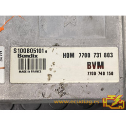 ECU MOTOR SIEMENS FENIX 3 S100805101H RENAULT 21 2.0i 86KW 116CV 7700740150 HOM7700731803