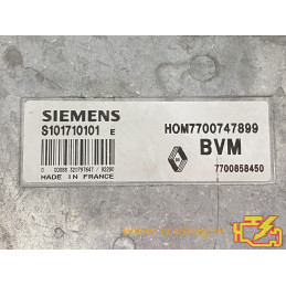 ENGINE ECU SIEMENS FENIX 3 S101710101E RENAULT 21 2.0i 86KW 116HP 7700858450 HOM7700747899 / WITH DISABLED IMMOBILIZER