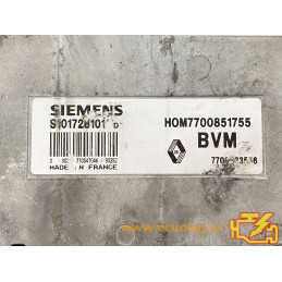 ECU MOTOR SIEMENS FENIX 3 S101728101D RENAULT 19 1.8i 66KW 90CV 7700863556 HOM7700851755 / CON INMOVILIZADOR ANULADO (IMMO OFF)