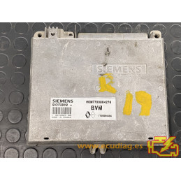 ECU MOTOR SIEMENS FENIX 3 S101728112P RENAULT 19 I 1.8i 66KW 90CV 7700864484 HOM7700864276 / CON INMOVILIZADOR ANULADO