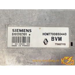 ECU MOTOR SIEMENS FENIX 3 S101707101B RENAULT 19 1.7i 54KW 73CV 7700271113 HOM7700850440 / CON INMOVILIZADOR ANULADO (IMMO OFF)