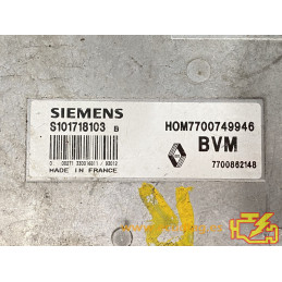 ECU MOTOR SIEMENS FENIX 3 S101718103B RENAULT 19 1.4i 46KW 58CV 7700862148 HOM7700749946 / CON INMOVILIZADOR ANULADO (IMMO OFF)