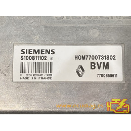 ENGINE ECU FENIX 3 S100811102E RENAULT 19 I 1.7i 66KW 90HP 7700859511 HOM7700731802 - WITH DISABLED IMMOBILIZER