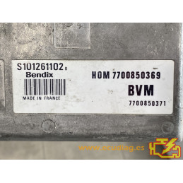 ECU MOTOR SIEMENS FENIX 3 S101261102B RENAULT CLIO I 1.8i 101KW 137CV 7700850371 HOM7700850369 - CON INMOVILIZADOR ANULADO