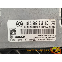 ECU MOTOR BOSCH MED17.5.5 0261S08137 VAG 03C906016GD