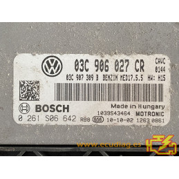 ECU BOSCH MED17.5.5 0261S06642 VW TOURAN II 1.4 TSI 140CV 03C907309B SW 03C906027CR 1669 1037518324 - CON INMOVILIZADOR ANULADO