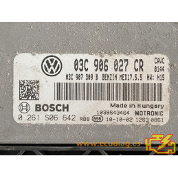 ECU BOSCH MED17.5.5 0261S06642 VW TOURAN II 1.4 TSI 140HP 03C907309B SW 03C906027CR 1669 1037518324 - WITH DISABLED IMMOBILIZER