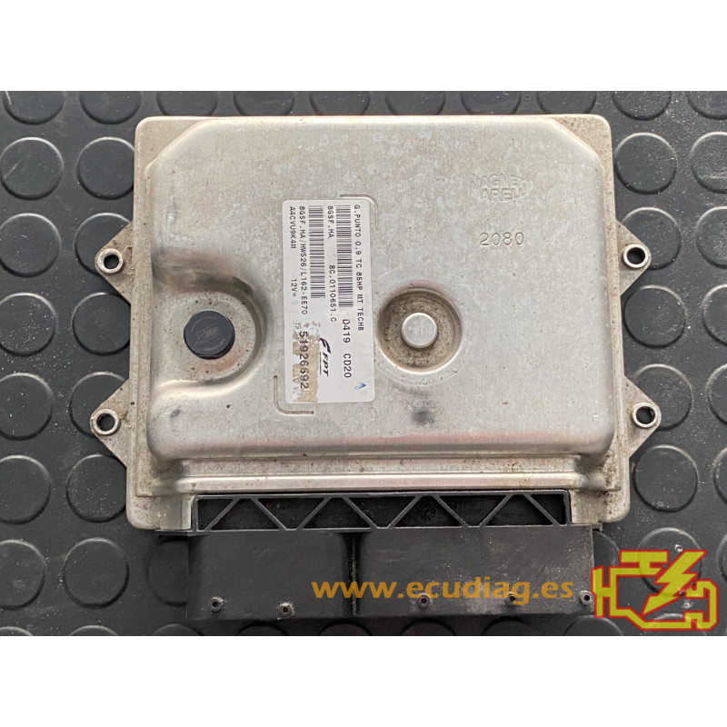 ENGINE ECU MAGNETI MARELLI 8GSF.HA BC.0110651.C FIAT PUNTO III 0.9i 62KW 85HP 51926692 - VIRGIN AUTOCODING